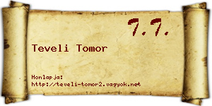 Teveli Tomor névjegykártya